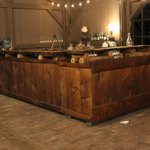 Custom rustic wooden bar